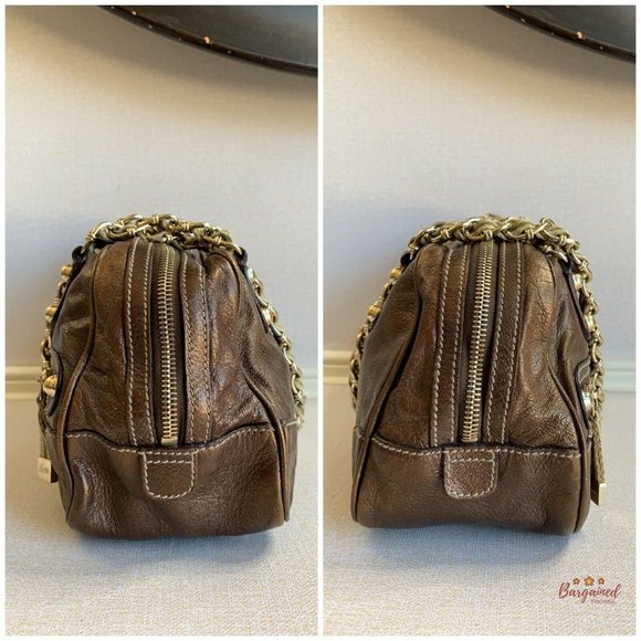 sac Gucci en cuir Brun Métalisé - Picture 8 of 10